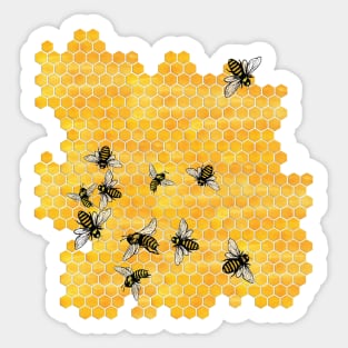 Aquarius Honeybees Sticker